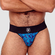 WOLF BLUE JOCK - jockstrap - suspensorio masculino-  ropa intima de hombre - ropa interior de hombre