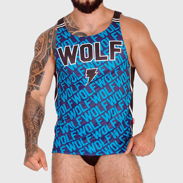 WOLF BLUE TANK - Polera sin mangas - camiseta sin mangas - polera musculosa