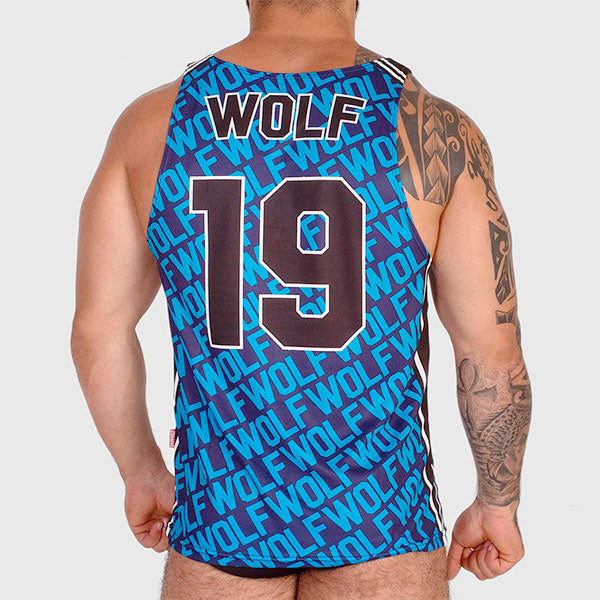 WOLF BLUE TANK - Polera sin mangas - camiseta sin mangas - polera musculosa