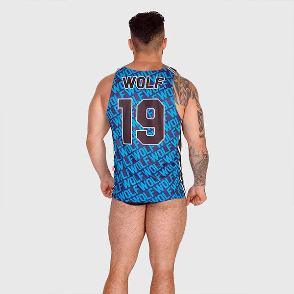 WOLF BLUE TANK - Polera sin mangas - camiseta sin mangas - polera musculosa