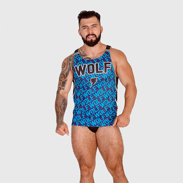 WOLF BLUE TANK - Polera sin mangas - camiseta sin mangas - polera musculosa