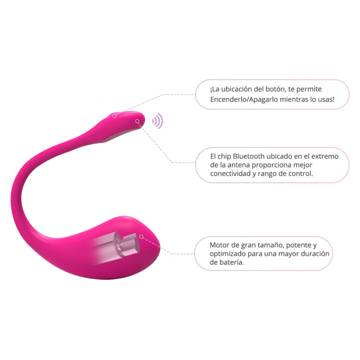 Lush 2 Lovense - ¡El vibrador de control remoto Bluetooth más potente! - Famoso vibrador interactivo - Sweetshopchile.cl