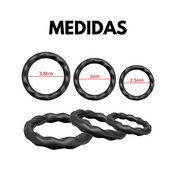 kit de anillos basicos- cockring para el pene - anillos simples - anillo negro - anillo de silicona - presion testicular - presion en el pene - mejorar la erección - potenciar la erección - mejorara el sexo - mas potencia sexual - placer intimo - placer en pareja - sexshop - dominame- santiago - chile