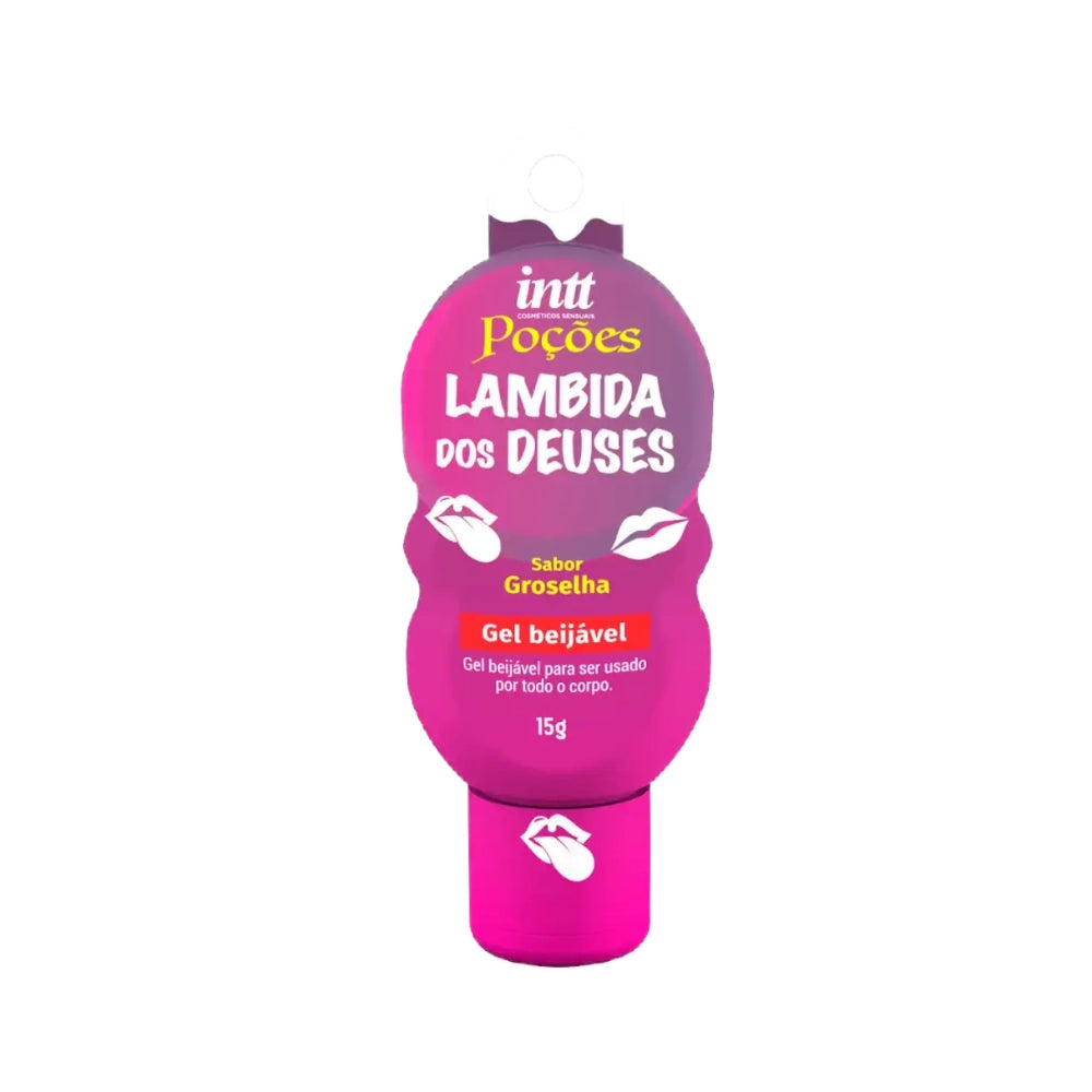 gel comestible - sabor grosella - sexo oral - placer en pareja - juego intiimo - libre de azucar - compatible con el cuerpo - intt brasil - sexshop dominame - dominame