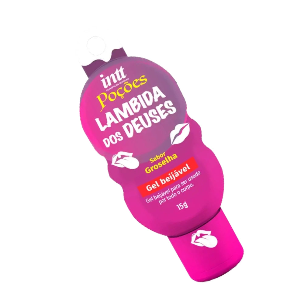 gel comestible - sabor grosella - sexo oral - placer en pareja - juego intiimo - libre de azucar - compatible con el cuerpo - intt brasil - sexshop dominame - dominame