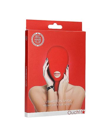 mascara capucha para sumision roja bdsm sexshop bondage boca juguetes sexuales prendas sexuales